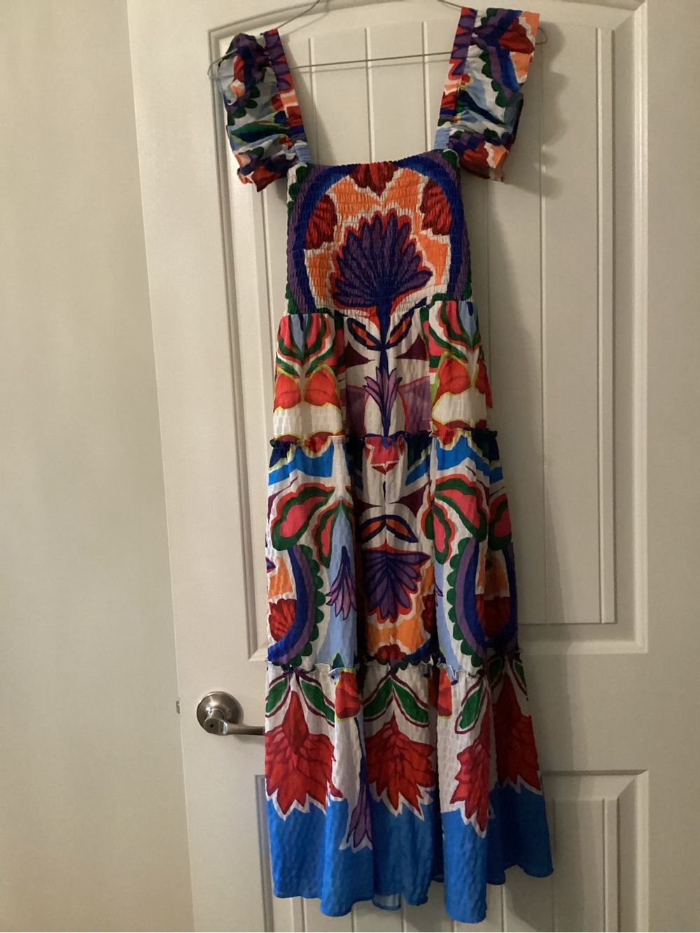 Vince Camuto Multicolor Floral Tiered Midi Dress